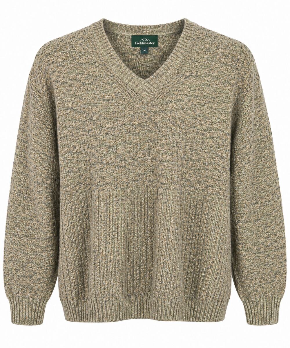 Fieldmaster Textured Knit Sweater Chunky Cozy Outdoors Retro 2XL